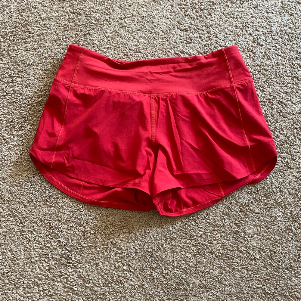 Lululemon speed up shorts mid rise 4" inseam